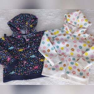 2 colorful little girl hoodies 4T